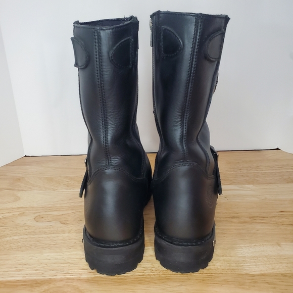 Milwaukee Leather Mens Black 11-Inch Classic Engineer Motorcycle Boots Sz 8 EEE - Picture 3 of 10